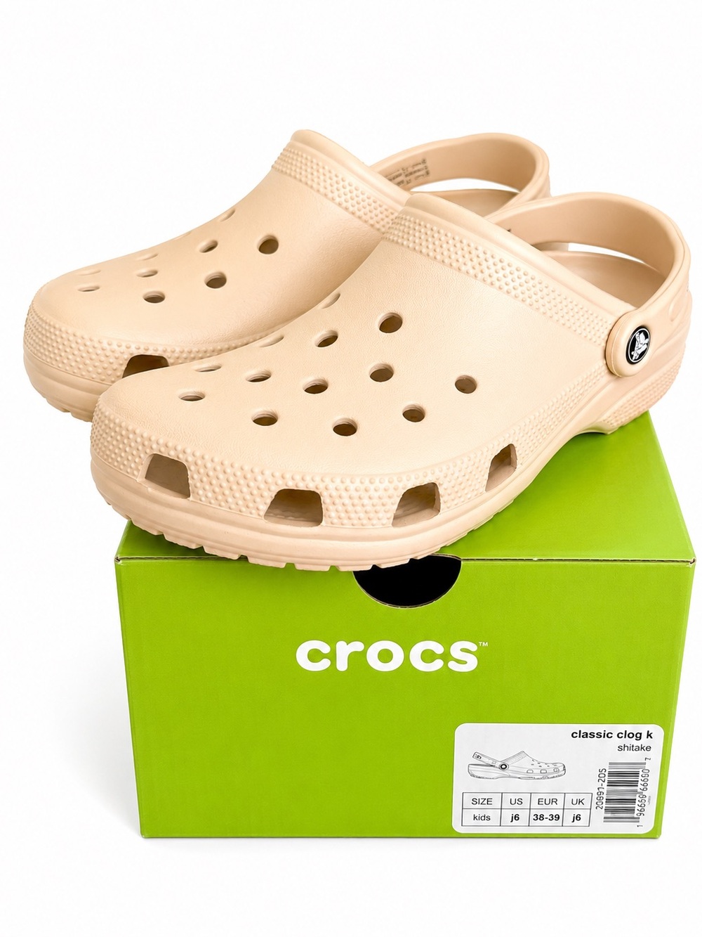 CROCS Kids Classic Clog — Shitake Beige